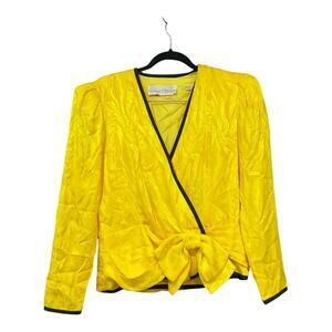Richard Warren Top Women Yellow 8 100% Silk